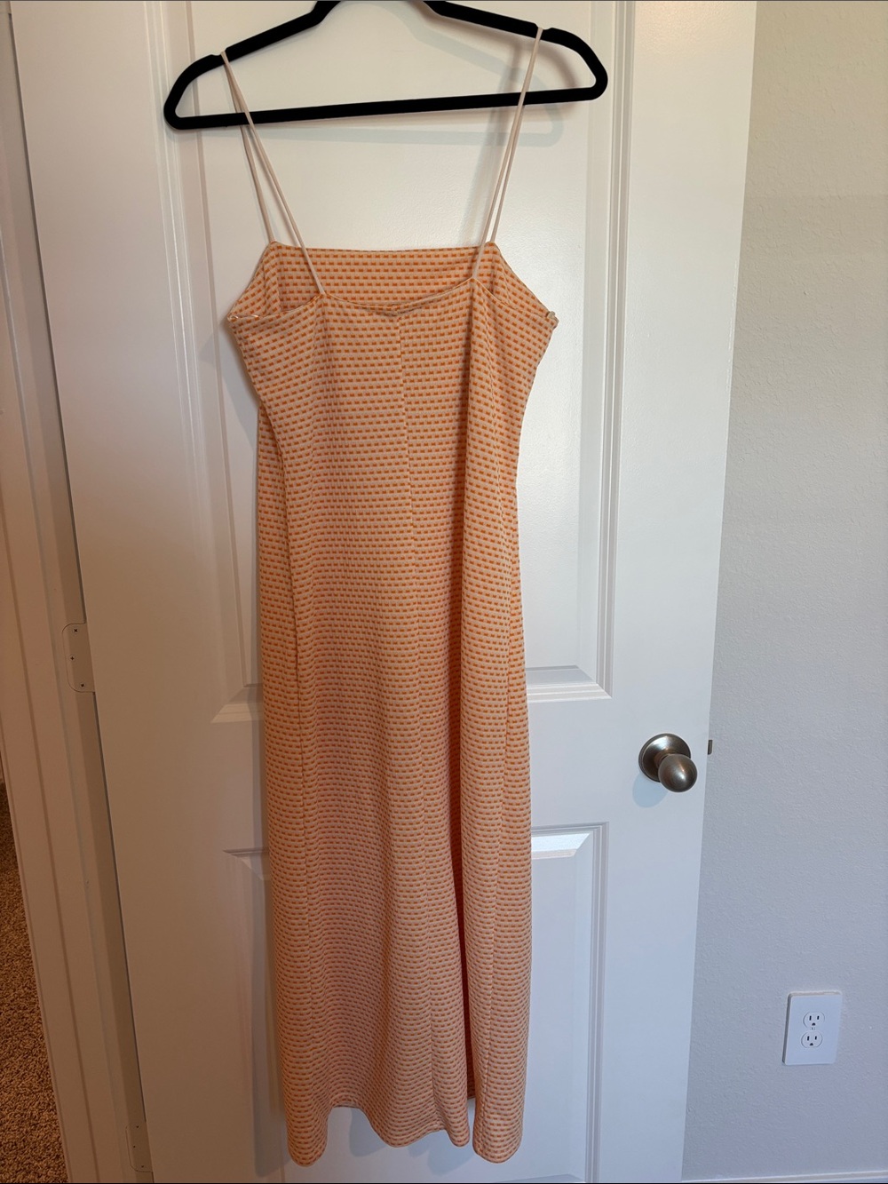 Zara Orange Knit Midi Slip Dress - Picture 4 of 4